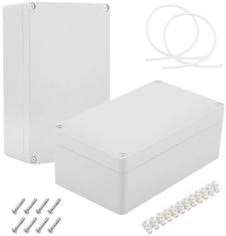 YPLonon 2 Stück Elektrische Abzweigdose Wasserdicht IP65 200 x 120 x 56 mm Verteilerdose Aufputz für Außen Kunststoff Elektrische Box für elektrische Geräte im Innen und Außenbereich