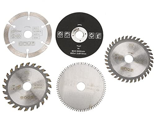 Sliding Table Saws Set, 85mm 24 Teeth, 36 Teeth Plastic, 80 Teeth HSS, & Resin Saw with Inner Diameter 15mm for Marble Cutting Machines, Electric Hand Saws