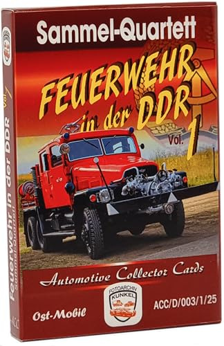 Automotive Collector Cards Quartett Kartenspiel Feuerwehr in der DDR Volume 1, Acc, Trumpfspiel, Ostalgie, Fotoarchiv-Kunkel