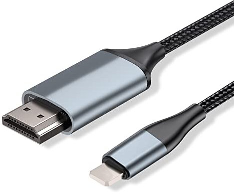 lulaven 2-in-1 Cavo Lightning e Tipo C a HDMI 2M, cavo HDMI per iPhone, doppia interfaccia per tutti gli iPhone (16/15/14/13/Pro/Max) e iPad Pro/Air, 1080P HD, sincronizzazione video e audio