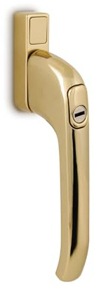 FixRello Inline Window Handle – Heavy Duty Locking Handle, 40mm Spindle, Fits Timber & uPVC Casement Windows – Multiple Finishes (Gold)