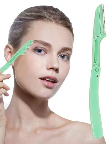 3 Stück Augenbrauenrasierer Faltbarer, Augenbrauen-rasierer Messer Frauen,Sicherheit Gesicht Rasiermesser, Mehrzweck Eyebrow Shaper Razors, Peeling Dermaplaning Werkzeug Für Anfänger, Maskenbildner