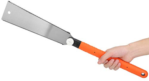 ZJchao Sierra de Tracción Japonesa, Sierra de Corte Al Ras de Carpintería de Doble Cara de Acero de Aleación de 10 Pulgadas Japonesa de Mano Manual de Largo Accesorio para Madera Dura, Madera Blanda