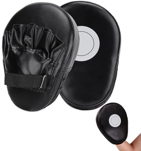 2 in 1 Schlagpolster Set, Pratzen Boxen für Kickboxen, PU Handpratzen,Boxpratzen Kampfsport Zubehör für Kickboxen Thaiboxen Karate Muay Thai, Box Training