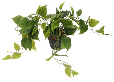 FOMIYES Pothos Artificiale Piccolo in Vaso, Pianta Finta da Interno Resistente allo Sbiadimento, Decorazione Vegetale Boho per Soggiorno, Camera e Ufficio, senza Manutenzione