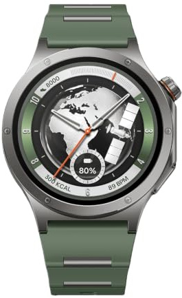 OnePlus Watch 4 Smartwatch 47mm, LTPO OLED Display Display 43g All-titanium Body, Up to 16 Days Battery Life, 60s Wellness Overview Sleep Heart Rate Blood Oxygen Monitoring, 100+ Sport Mode, Green