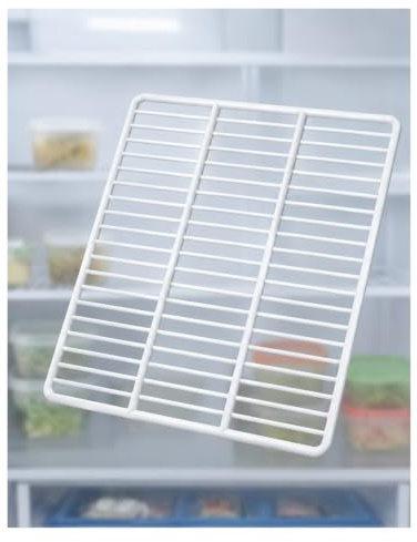 Fridge Freezer Shelf Rack, Refrigerator Grid Organizer for Display Cabinet | Carbon steel construction; open grid design; easy to clean; fits home fridges and retail shelves(W45 x D38 cm)
