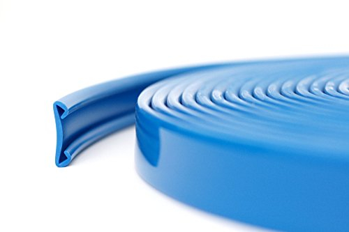 15m PVC Handlauf Treppenhandlauf Kunststoffhandlauf 40x8 mm blau