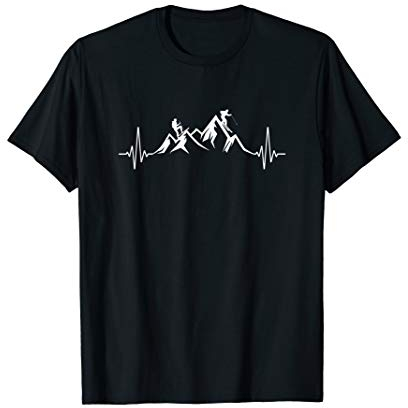 Ski Touring Berge Herzschlag Tourenski T-Shirt