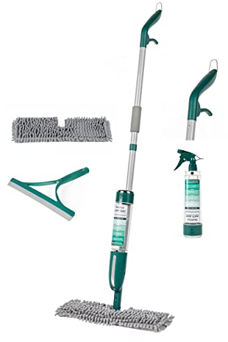 Beldray BEL01121VDEEU7 Antibac sprühmopp mit Auslöser, sprühwischer bodenwischer elektrisc, Desinfektionsmittel aus Wasser/Salz, Elektrolyse Chemikalienfreie reinigung, 400ml wassertank