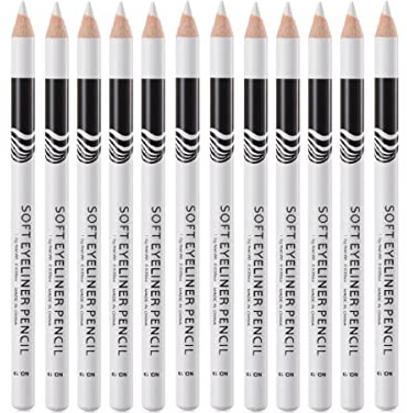 White Eyeliner Pencil, NACGUO Professional Waterproof, Long-Lasting Eyeliners Makeup Pencils - Soft Strokes, Easy Glide - Multipurpose Makeup Tool, Works as Eyeshadow, Highlighter, or Lip Liner