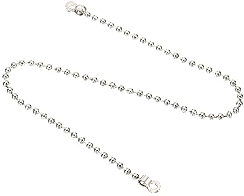 sourcing map Plafond Ventilateur Tirer Chaîne 9,84 INOX Acier Boule Perle Chaîne avec Correspondant Connecteurs pour Ventilateur Lampe Lumière Interrupteur Chaîne Extension 10Pcs