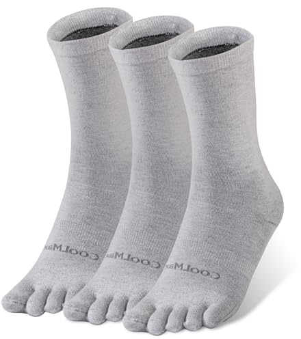 OrrinSports Liner Crew chaussettes d'orteils Coolmax cinq doigts 3 paires pour hommes et femmes