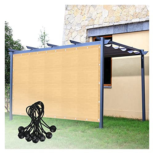 UHEKC Sonnensegel Beschattungsnetz Schattennetz Im Freien Sonnenschutz Sonnenschutz Uv, mit Ösen, für Terassenüberdachung Sonnenschutz Uv (Color : Beige, Size : 3x2m/9.84x6.56ft)