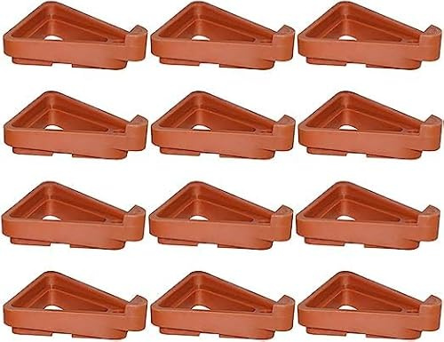 Yowlens 12 Pcs Flower/Plant Pot Feet, Invisible Pot Risers Triangle Toes Lifters Plastic Planters Stand for Better Water Drainage, Flower Pot Rack Indoor and Outdoor