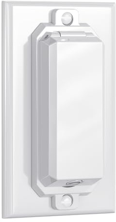 CLYMENE 2 Pack Light Switch Cover Guard, Child Proof Wall Switch Cover Protects Your Lights or Switches from Being Accidentally Turned ON or OFF by Children and Adults, Rocker Style (White)