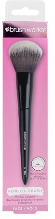 Brushworks No.5 Powder Brush – Ultra Soft, Fluffy Makeup Brush for Loose & Pressed Powder, Blush & Bronzer, Flawless Application & Airbrushed Finish, Vegan & Cruelty Free