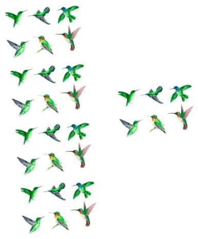 OUNONA 5 Sätze Anti-Vogel-Aufkleber fensterschutz fensteraufkleber window films fenstersticker der Vogel Glasfenster Statische Aufkleber Fensterfolie 3d Vögel PVC