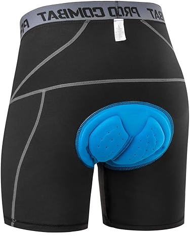 DOEOMK Radunterhose Herren, Fahrradhosen Herren Gepolstert, Radlerhose 4D Gepolstert, Fahrradhose Lang, Radlerhose Herren Radhose, Atmungsaktive schnelltrocknende stoßfeste Radlerhose Herren kurz
