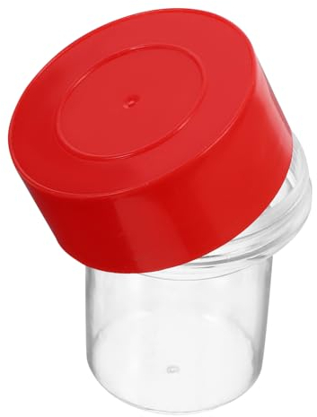 Tofficu Roter Stempelbehälter Aus Kunststoff Leerer Stempelhalter Mit Fadenverschluss Praktische Aufbewahrung Für Bürobedarf Und Stempel Für Organisierte Arbeitsplatzgestaltung