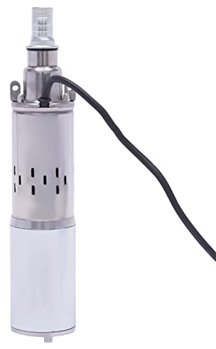 TESUGN Tauchpumpe Tiefbrunnenpumpe 180W DC 12V Wasserpumpe Solarbetrieben Tauchpumpe Edelstahl Transfer Pumpe, max. Förderhöhe 30m Rohrpumpe Pumpe Ideal zum Bewässern Wasser-Versorgen Entwässern