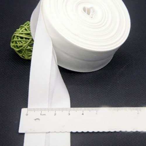 Schrägband Baumwolle 30mm Gefalzt 33 Farben zum nähen Nahtband (Creme, 10 Metre)
