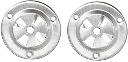 Edelstahl Abluftöffnung 2 Stück Silber, Runde Lüftungsöffnung | Ofen und Testbox, Kreative Optik, Ventilationsdesign, Robustes Ersatzteil