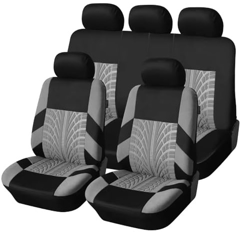 GaiHLi Autositzbezüge Sitzbezüge Auto für Hyundai Tucson 2000-2025, Vordersitze Rückbank Autositzbezug Komplettset Autositzschoner Auto Zubehör Innenraum,GRAY-9PCS