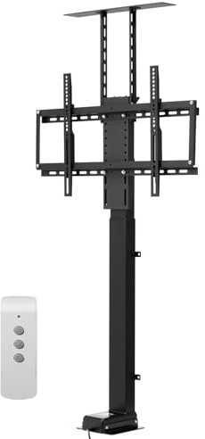 VEVOR Motoriserat TV-lyftstativ, 54 kg max belastning justerbar TV-lyftstativ, vertikal elektrisk TV-konsol med fjärrkontroll, motoriserat TV-stativ med max VESA 61 x 40 cm, för 81 – 70 tums