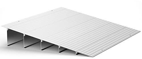 Rampa per Soglia Porta, Rampa d'Accesso in Alluminio, Rampa per Soglia Modulare Regolabile, Superficie Antiscivolo, Portata 362,8 kg (13 cm)