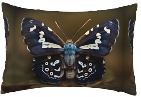 Bkdogkt Hermosas fundas de cojín con estampado de alas de polilla de 12 x 18 pulgadas, para sofá, cama, decoración del hogar para todas las estaciones