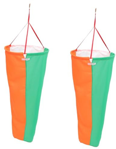 TOYANDONA 2 Stück Windsack Terrassendekoration Gartendekor Wetterfahne Windsäcke hängend Tasche für Windrichtung Windsock Outdoor-Versorgung Flughafenflagge Oxford-Stoff Zufällige Farbe