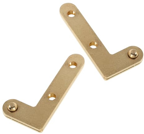 Artibetter Charnières Porte Pivotantes Invisibles en Cuivre Ancien, Charnières Meubles Décoratives Mingqing, 4 Paires, Adaptées Portes en Bois, Installation Rapide, Usage Maison et Hôtel