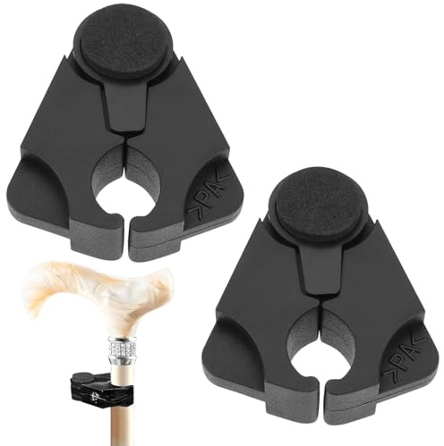 SZSMW 2pcs Stockhalter FüR Rollstuhl - Stockhalter FüR Tisch | Stockhalter Gehstockhalter - Geeignet FüR Die Meisten Standard -StöCke und KrüCken,RollstüHle,Wanderer, Wanderer, FahrräDer