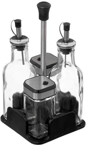 Paris Prix Five Simply Smart - Ensemble 5 Pièces Huile Vinaigre & Sel Poivre 23cm Noir