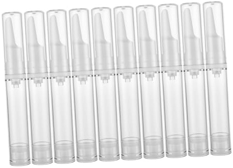 Gatuida 10 pièces Flacons Pompe Airless Bouteilles Distributeur Cosmétique Rechargeables pour Lotion Sérum Soins Peau Voyage Portable Anti-fuite