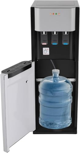 Distributeur d'eau Chargement par Le Bas 3 Sorties Vertical Fontaine à Eau électrique d'eau Distributeur,pour la Maison, Cuisine, Bureau, Dortoir(sans Bouteille)