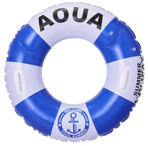 Anello gonfiabile per piscina, salvagente con manico, tubi da piscina in stile britannico, salvagente ispessito per uomini, donne, spiaggia