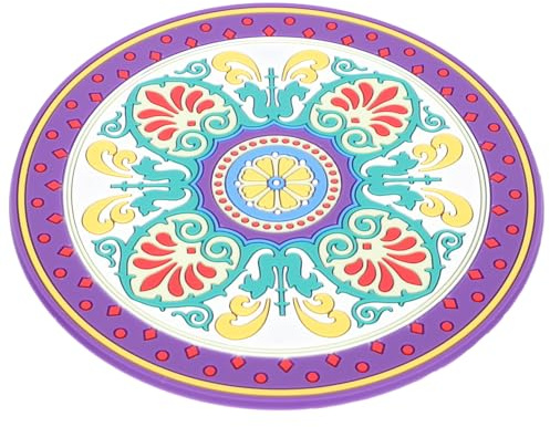VALICLUD Coussin de Bol Sonore pour Contemplation en Pvc Pourpre Motif Floral Protecteur et Décoratif pour Bol Sonore