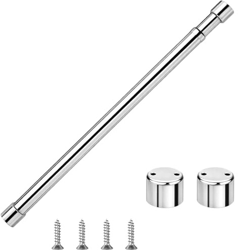 Barra Armario Extensible,Perchero Extensible Barra Extensible de Acero Inoxidable Tubo para Armario de Acero Inoxidable Barra Perchero Extensible para Armario Ducha Balcón Ventanas
