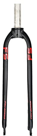 FKXSXAZ Forcella Rigida MTB 26/27.5/29 generica per Mountain Bike con Freno a Disco, in Lega di Alluminio Ultraleggera, 1-1/8'' QR 9mm (Colore: Rosso)