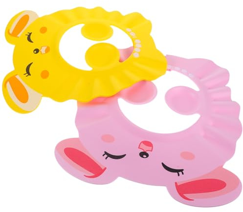DOITOOL Hair Washing Shield Shower Cap Easy to Clean Protects Face and Eyes 2pcs Eva Material for Swimming and Water Activities