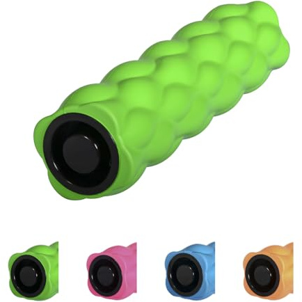 Massageroller Yogarolle Faszienroller aus Schaumstoff, 46cm lang, 13 x 11 cm, Farbe: Grün