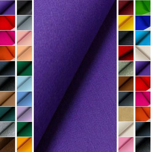 Stoffbook LILA Premium FILZSTOFF 4MM EDLE Optik WIE WOLLFILZ BASTELFILZ 100CM BREITE, D221