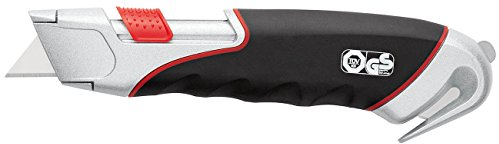 WEDO® 78855 Safety Cuttermesser Super | Teppichmesser mit automatischem Klingenrückzug | Paketmesser mit Rundklinge | Profi Cutter mit 19 mm Klinge