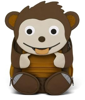 Affenzahn Großer Freund Kindergartenrucksack für 3-5 Jährige Kinder im Kindergarten und Kinderrucksack für die Kita, Affenzahn - Braun