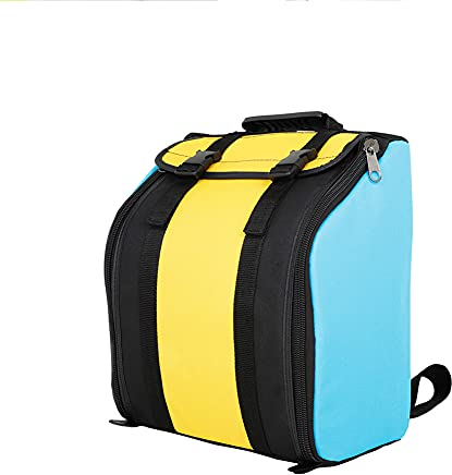 SPORTARC Akkordeon-Rucksack, 22 Schlüssel, 8 Bass, Akkordeon-Rucksack, Tragetaschen, Gig-Tasche, wasserdicht, gelbblau