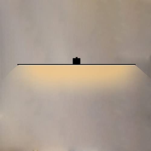 MOLOURK LED Wandbild Wandleuchte Bildbeleuchtung modern Schwarz Wandlampe Innen Lange Schlafzimmer Nachttischlampe Aluminium 4000K Spiegelleuchte Wandbeleuchtung Spiegel Make Up Licht (150CM,Chrom)
