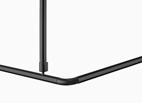 ALU DECKENHALTERUNG EXTRA LANG 120cm! FÜR WINKELSTANGE DUSCHSTANGE DUSCHVORHANGSTANGE SCHWARZ BARRIEREFREI! UNDERSEILING OF CORNER ROD!