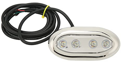 Luz subacuática LED marina, altamente impermeable, montaje en barco, luz subacuática, resistente a las vibraciones, duradera, para yate, para entorno marino para barco (RGB)